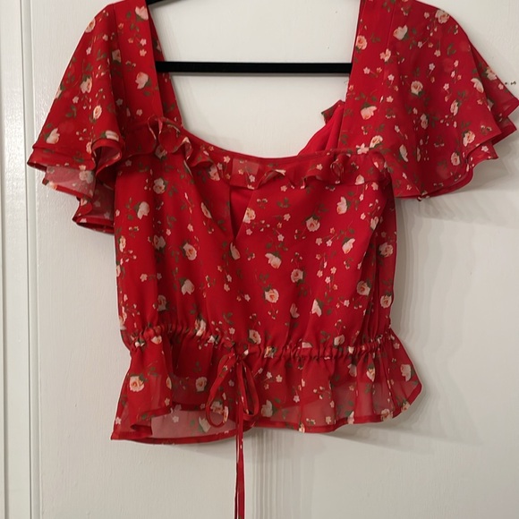 REVOLVE Privacy Please Valeria Top in Red Emma Floral - Picture 7 of 9